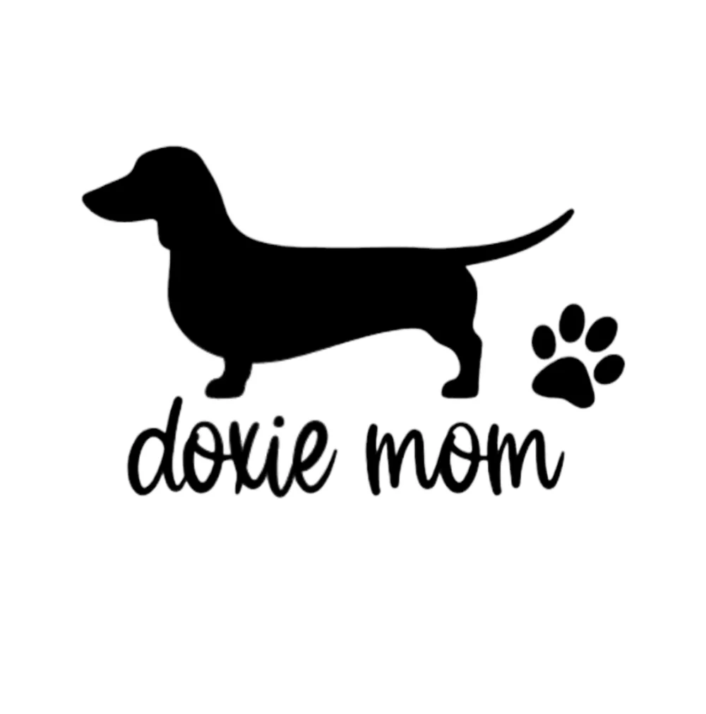 Doxie Mom Dachshund Dog Vinyl‎ Graphic Auto Wall Laptop Decal Animal Sticker